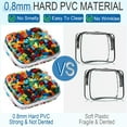 thumbnail image 3 of 6 Pcs  Hard Zipper Cases Transparent Storage Pouches for Travel, Snacks, Makeup &, 3 of 5