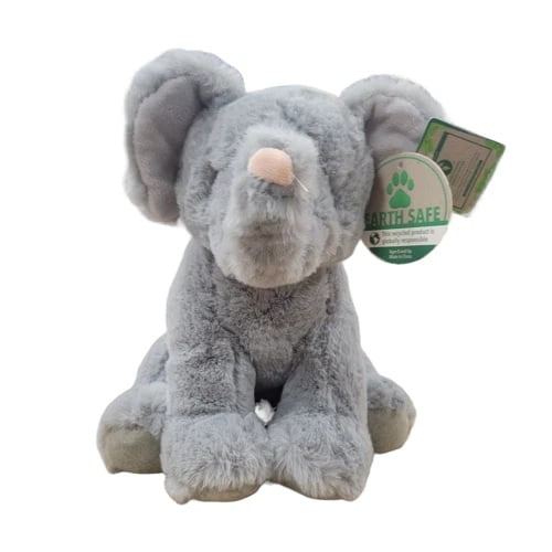 Earth Safe Elephant 10” Stuffed Animal Plush Toy – Soft Eco-Friendly Baby & Toddler Plush, Safe for Ages 0 