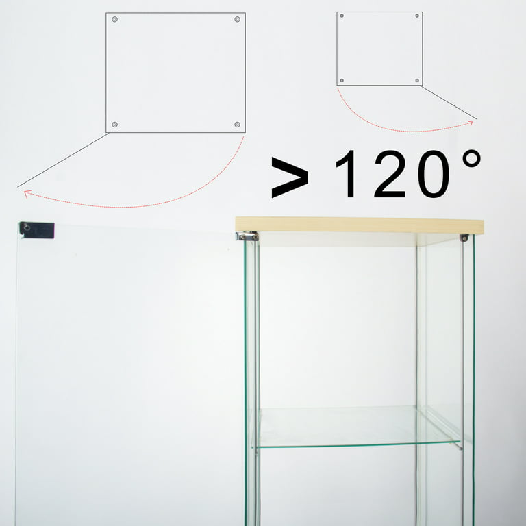  64H Glass Display Cabinet, 4-Shelf Glass-Door Cabinet