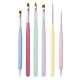 thumbnail image 3 of Guardurnaity Paquete de 6 bolígrafos para manicura, cepillo reutilizable para el cuidado de las uñas, herramientas profesionales para pintar uñas Juegos de manicura, 3 of 6