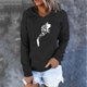 thumbnail image 1 of ICHUANYI Clearance Women's Casual Long Sleeve Pullover Hoodie Sweatshirt Tops Drawstring Lightweight Hooded Loose Pullover Tops(Black, S) ICHUANYI WER2023081512178, 1 of 5