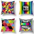 thumbnail image 3 of Mosaic Printed Pillowcase Personality Colorful Sofa Pillowcase Rainbow Home Bedroom Pillow Cover, 3 of 5