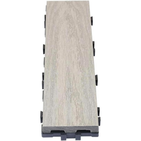 UltraShield Naturale 3 in. x 1 ft. Quick Composite Single Slat Deck Tile (4-Pieces per Box) (Roman Antique)