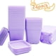 thumbnail image 4 of Nvzi Paquete de 24 macetas de plástico cuadradas para vivero, macetas de plástico de 3 pulgadas, maceta con bandeja y platillo para decoración de interiores, exteriores,color morado, 4 of 5
