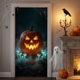 thumbnail image 5 of Cififendec Halloween Themed Door Cover Tapestry, Spooky Scene Backdrop for Home Entrance and Prop Shoot Decor, 70.86"×35.43", 5 of 6