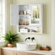 thumbnail image 2 of Mueble de Baño con Espejo de Pared, Armario de Caño Colgante con 2 Puertas, 15,1 x 65,1 x 75,1 cm, Blanco, 2 of 8