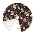 thumbnail image 3 of Balery Skull Daisy Printed Christmas Tree Skirt , Merry Christmas Party Christmas Tree Decoration,Adjustable Tree Skirt-48", 3 of 8
