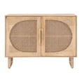 thumbnail image 4 of Bowery Hill Modern / Contemporary Wood Cane Console in Natural, 4 of 19