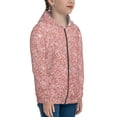 thumbnail image 5 of Kdxio Rose Gold Glitter Pattern Kids Boys Girls Zip Up Hoodie 3D Printed Hooded Sweatshirt Hoody Coat with Pocket 7-12 Y-Medium, 5 of 6
