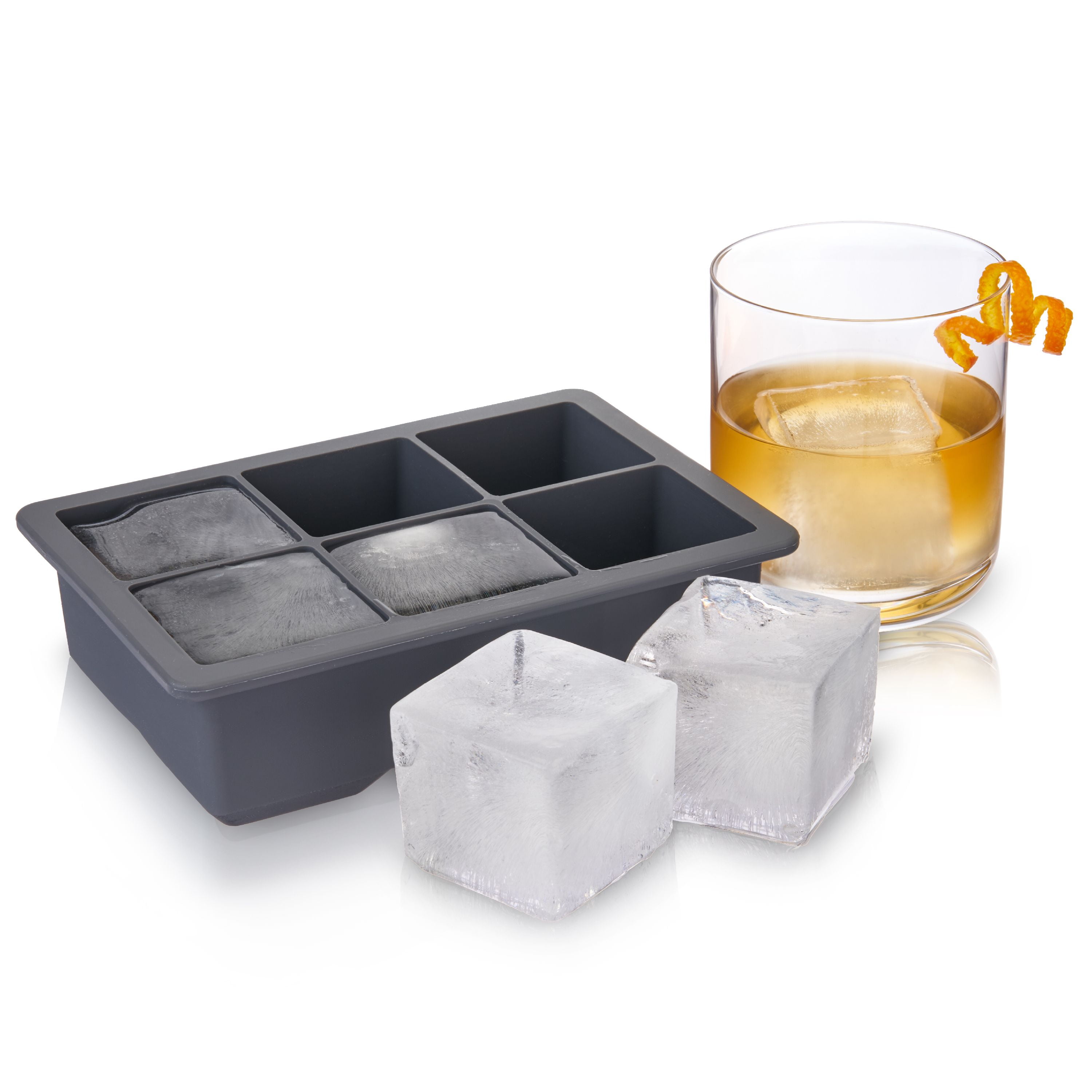 Viski Professional Whiskey Ice Cube Tray with Lid