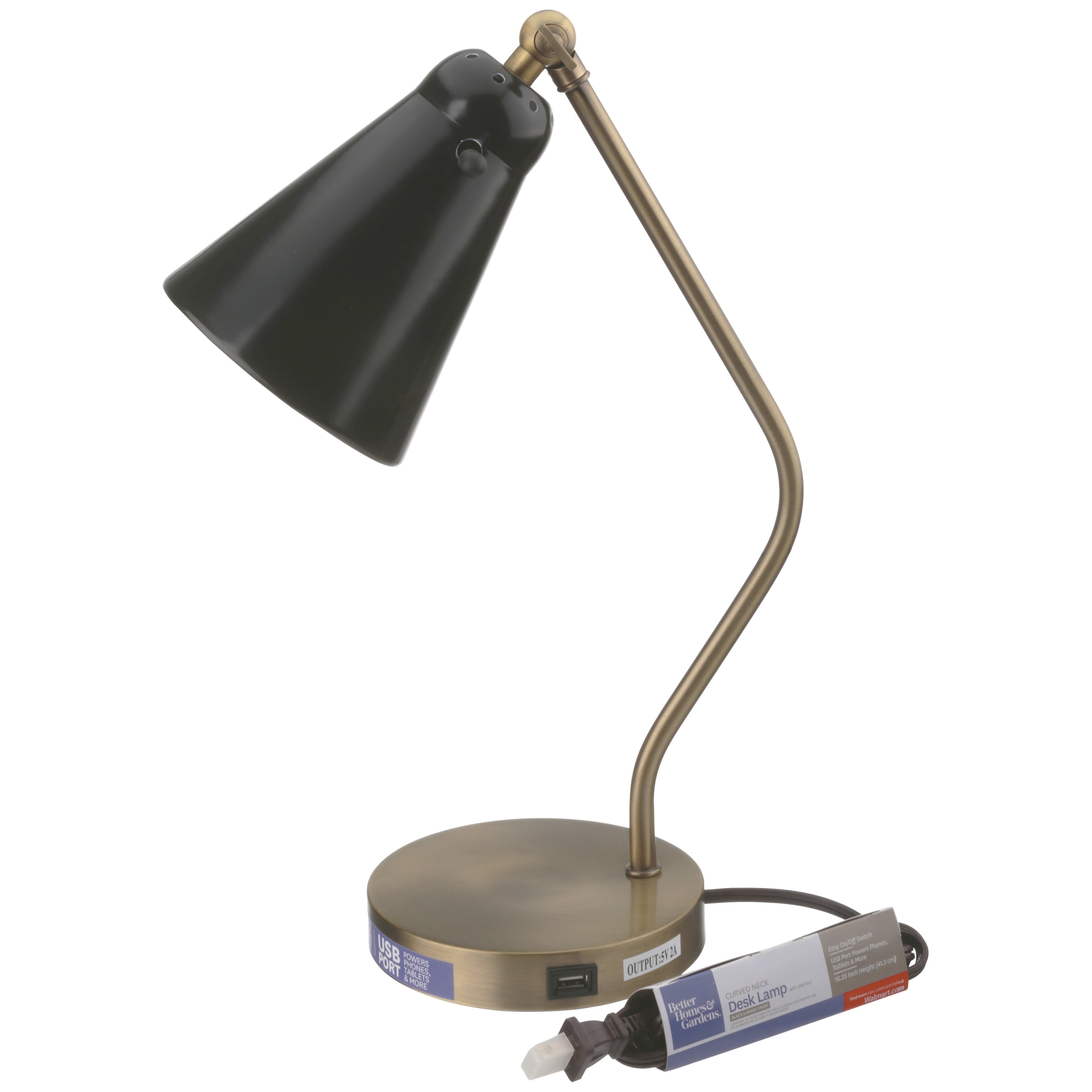 better homes and gardens bronze usb desk lamp