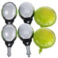thumbnail image 3 of 1 Juego de raqueta de tenis y globo de pelota de tenis para suministros de fiesta de cumpleaños con temática de tenis deportivo, 3 of 7