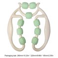 thumbnail image 3 of Masajeador De Abrazadera De Pierna Anular Longitud ajustable del eje de la espuma de la aptitud de nueve ruedas para las piernas del brazo del cuello (verde), 3 of 5