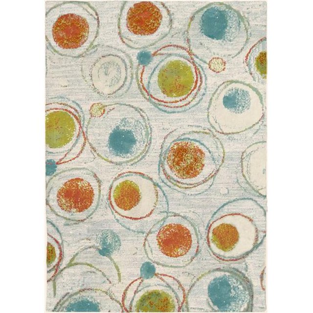 Homefires PMF-RRW001E 5 x 7 ft. Sea Glass Indoor Area Rug, Rust