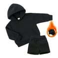 thumbnail image 2 of Boys Hoodie and Shorts Set 2 Piece Pullover Sweatshirt with Pocket Elastic Waist Active Outfit for Kids Comfortable Playwear, 2 of 3