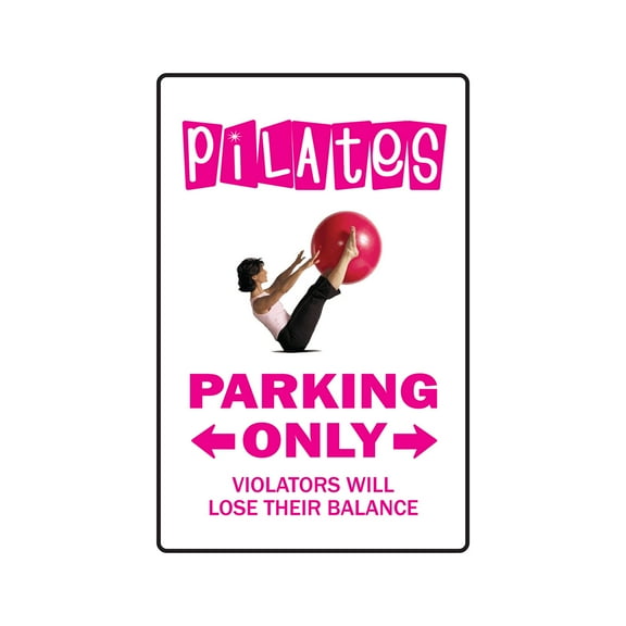 PILATES INSTRUCTOR Aluminum Sign parking yoga gym workout exercise teacher | Indoor/Outdoor | 24" Tall