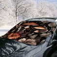 thumbnail image 2 of Jiueut Mushroom Flower Butterfly Pattern Windshield Snow Cover for Car, Waterproof Car Windshield Cover for Snow and Frost Protection, Winter Parking Essential Car Accessories Fit for Most Cars, 2 of 6