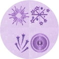 thumbnail image 1 of Ahgly Company Machine Washable Indoor Round Transitional Heliotrope Purple Area Rugs, 3' Round, 1 of 7