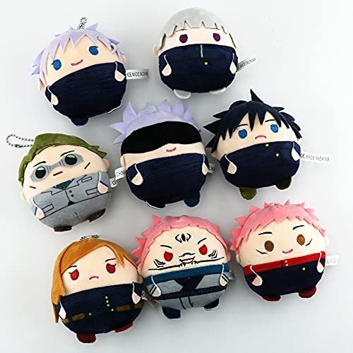 Muñeca de Peluche Anime Figuras Gojo Satoru/Yuji Itadori Plushie Peluches Llavero Cosplay AMNPOLEN AMNPOLEN