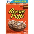 thumbnail image 3 of (5 pack) REESE'S PUFFS Breakfast Cereal, Chocolatey Peanut Butter Cereal, Large Size, 16.7 oz, 3 of 15