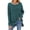 Army Green, variant on Women's Knit Ribbed Sweaters Blouses Long Sleeve Round-Neck Side Slit Shirts Solid Color Casual Basic Tops