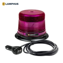 AURA 5" 12W LED Beacon Warning Strobe Light [SAE Class 1] [38 Flash/Rotate Patterns] [9' Cigarette Lighter Adapter]Warning Emergency Vehicle Lights for Cars & Trucks - Purple