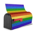 thumbnail image 4 of Gaeub Colorful Glitter Rainbow Waterproof and Sunproof Mailbox Protective Cover Magnetic Mailbox Protrective Cover for Outdoor Home Garden Decor - 21x18 in, 4 of 9