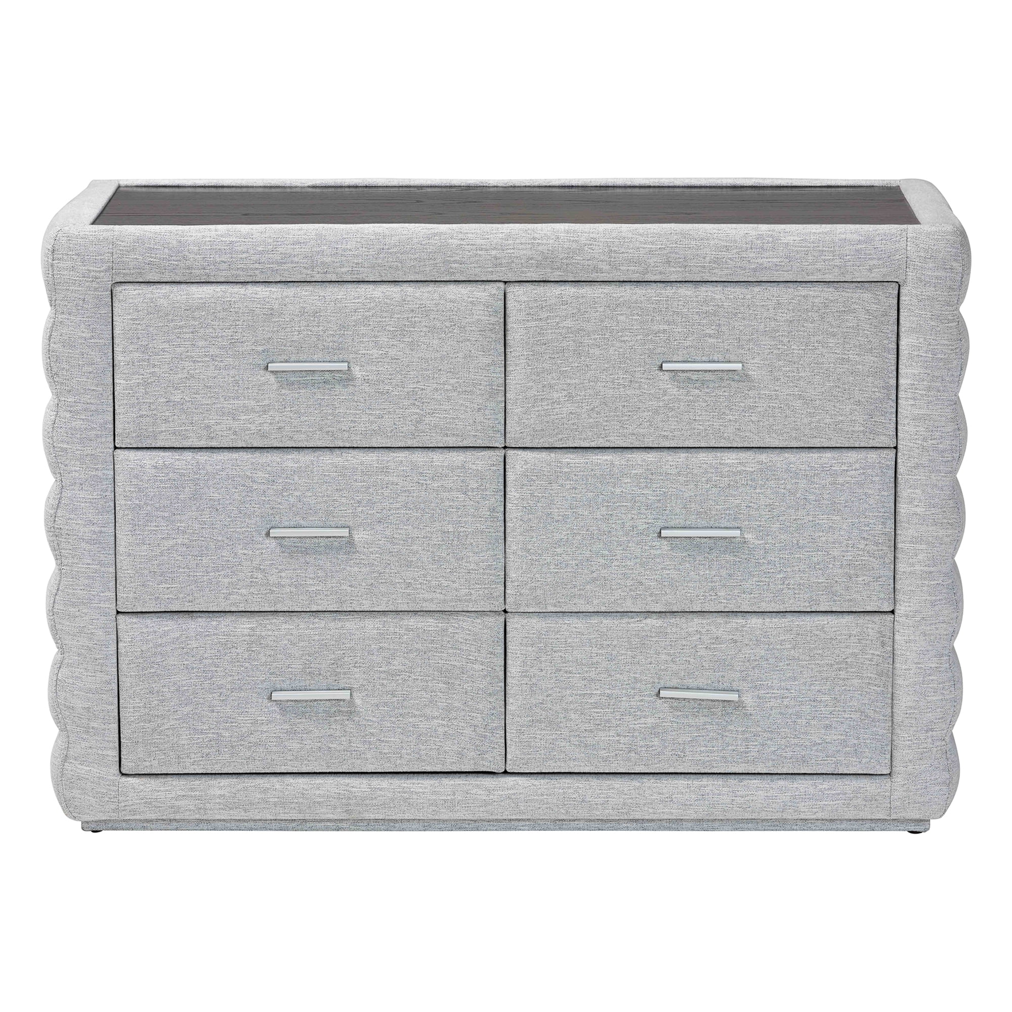 Baxton Studio Cadmus Modern Dresser, 4-Drawer, Light Grey
