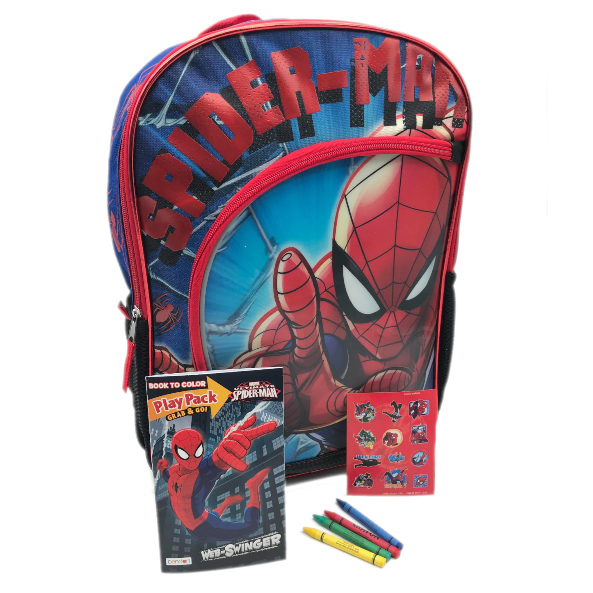 Students Super Hero Spider Man Unisex Polyester Shoulder Backpack Knapsack LLL 
