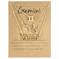 thumbnail image 1 of Flmtop 3Pcs Constellation Necklaces Letters Symbol Women Shiny Rhinestone Paper Card Necklaces for Party, 1 of 10