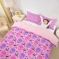 thumbnail image 2 of Homewish Cute Skull Spooky Duvet Cover Queen for Kids, Halloween Bat Print Queen Bedding, Pink Reversible, 3-Piece, 1 Duvet Cover and 2 Pillowcases, 2 of 6