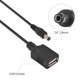 thumbnail image 4 of Cable de cable de adaptador de Alimentación 3 en 1 Femenino 12V DC5521 Hurbra A CC Masculina y 5V USB Femenino Y Divisor Cable de Alimentacia de Potencia de 43.5 cm de Largo, 4 of 7