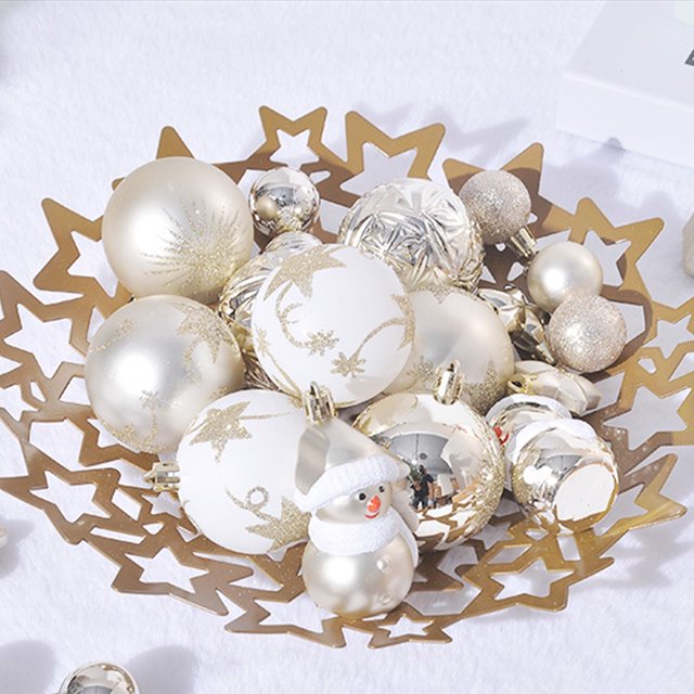 Juego de 70 piezas de adornos de bolas de Navidad surtidos adornos colgantes para árboles de Navidad (A) JShteea Libre de BPA