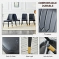 thumbnail image 6 of Sumdeal PU Leather Dining Chairs with Black Metal Legs (Kitchen, Bedroom, Office)，Set of 4，Black, 6 of 6