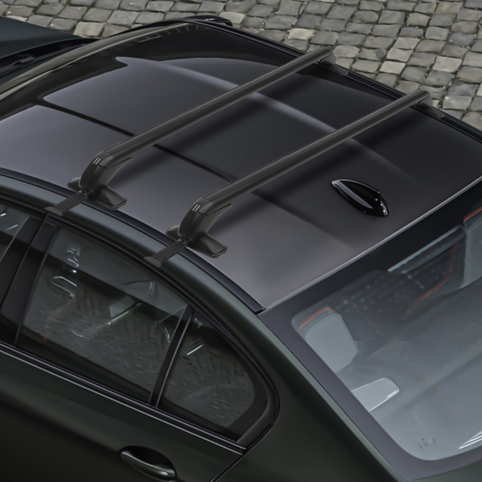 Car Top Roof Rack Cross Bar 41.34" Luggage Carrier Aluminum Material Max Load 165.34lbs for 4Door/ 5Door Car