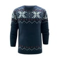 thumbnail image 4 of Dvkptbk Pull Homme Jacquards Sweater Col Rond Sweater Automne Hiver Pull Sweater Mode Causale Knit Pull à Manches Longues Sweater, 4 of 6