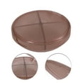 thumbnail image 3 of Unique Bargains 1 Pc 4 Grids Circular Single-Layer Pill Case Durable for Travel Brown, 3 of 6