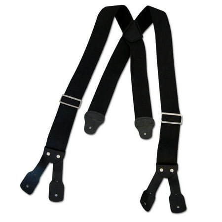 Bailey's Logger Wear Black Button Suspenders - (Best Way To Wear Suspenders)