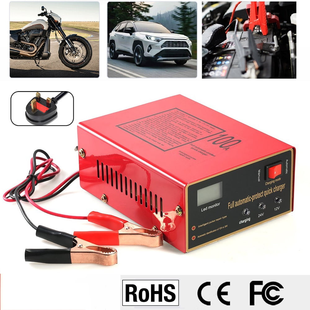 Details about   Maintenance-free Battery Charger 12V/24V 10A 140W Output For Electric Car NEW