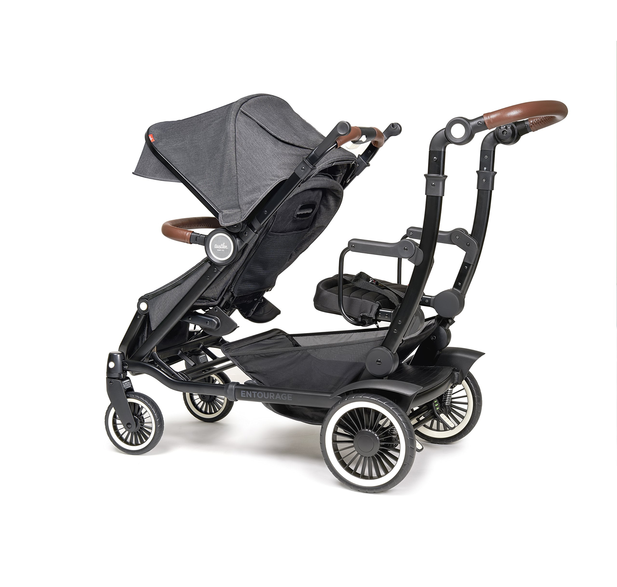 Austlen Entourage Sit and Stand Stroller in Black (Also
