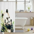 thumbnail image 3 of Panda Bath Curtain Cute Panda Bear Shower Curtain for Stalls Bathtubs Wild Animal Pattern Bathroom Shower Curtain Set Cartoon Giant Panda Design Waterproof Bathroom Curtains Bedroom Decor 72x72 Inch, 3 of 6