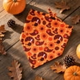 thumbnail image 4 of Thanksgiving Bandana for Dogs and Cats with Tie-On Design, 1-Pack, Orange Turkey and Pumpkin Print, Fall Pet Apparel Accessory, 4 of 6