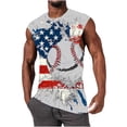 thumbnail image 2 of Hombres de Impresión Casual Suéter Cuello Redondo Tanque Deportivo, 2 of 9