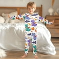 thumbnail image 4 of Boys Pajamas Girls Pajama Cute Cartoon Dinosaur Cute Comfortable Cotton Two-piece Pajama Set, 4 of 7