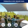 thumbnail image 2 of KANCOKIT Outdoor Sun Shade Sail 16' x 16', Tear Resistant Heavy Duty Sun Shade, Waterproof Square Canopy for Patio Garden Backyard Deck Car Port, Grey, 2 of 8