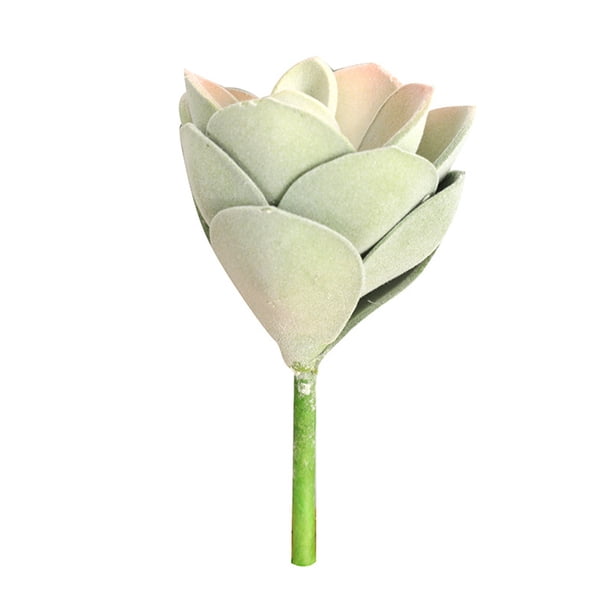 Injueey Simulación Artificial de loto, flor suculenta para el hogar y la Oficina, decoración de plantas suculentas falsas, decoración EVA, Flores artificiales rosa verde METRO Injueey HA6992-02B