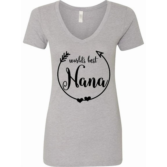 Inktastic World's Best Nana Women's V-Neck T-Shirt