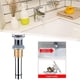thumbnail image 5 of Desagüe universal para lavabo de sobreponer con tapón emergente y filtro de cesta para lavabos de 37 a 55 mm Sin agujeros, 5 of 8