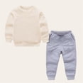 thumbnail image 4 of NAISIBABY Boys Outfit Sets, Long Sleeved Sweatshirt With Sweatpants Elastic Waist Causal 2-Piece Set Beige Size 2 T, 4 of 5