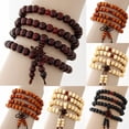 thumbnail image 2 of 6mm 108 Sándalo Buda Budista Meditación Oración Bead Mala Collar Pulsera, 2 of 4